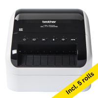 Brother QL-1110NWBc professional label printer with Wi-Fi + 123ink version Brother DK-11241 large white shipping label (5-pack) 833466