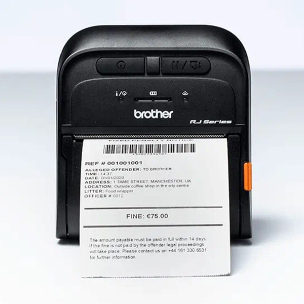 Brother RJ-3035B mobile receipt printer black with Bluetooth 832958 - 2
