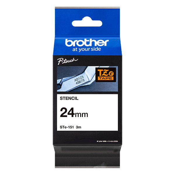 Brother STe-151 black on transparent stencil tape 24mm (original Brother) STe-151 080696 - 1