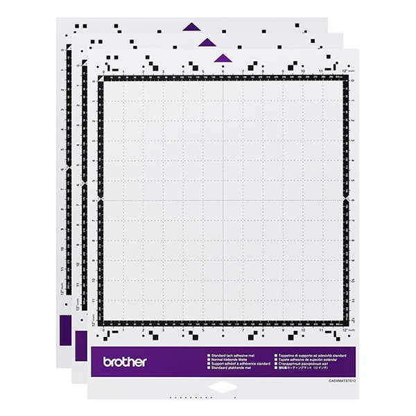 Brother ScanNCut standard adhesive cutting mat, 305mm x 305mm (3-pack) CADXMAT3STD12 406524 - 1
