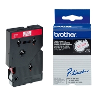 Brother TC-202 black on red tape, 12mm (original Brother) TC202 080506