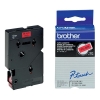 Brother TC-401 black on red tape, 12mm (original Brother)