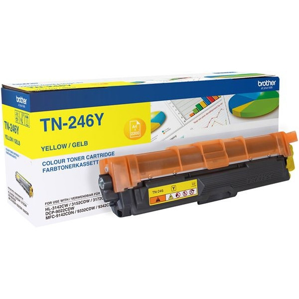 Brother TN-246Y high capacity yellow toner (original Brother) TN246Y 051072 - 1