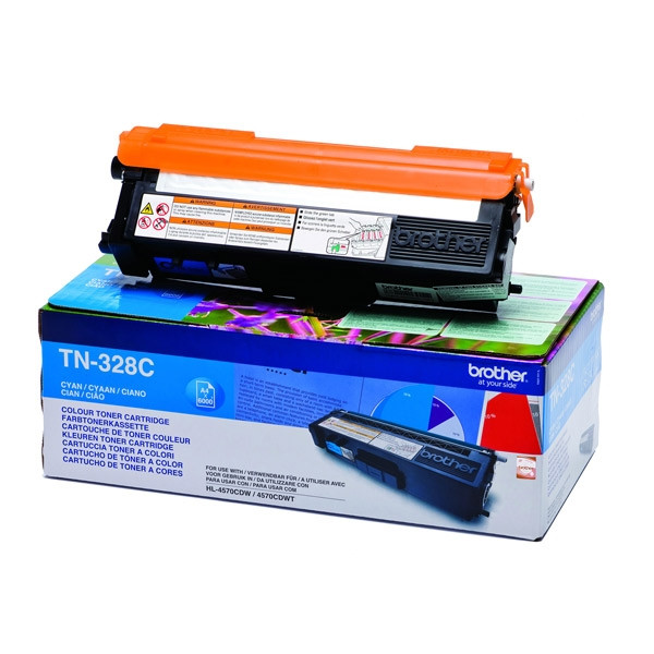 Brother TN-328C extra high-capacity cyan toner (original Brother) 029204 - 1