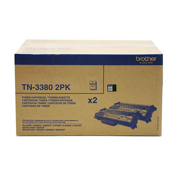 Brother TN-3380 high capacity black toner 2-pack (original Brother) 051458 - 1