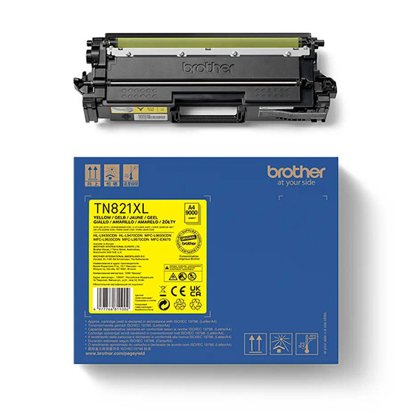 Brother TN-821XL Y high capacity yellow toner (original Brother) TN821XLY 051376 - 1