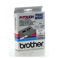 Brother TX-131 black on transparent tape, 12mm (original Brother) TX131 080319