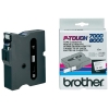 Brother TX-241 'extreme' black on white glossy tape, 18mm (original Brother)