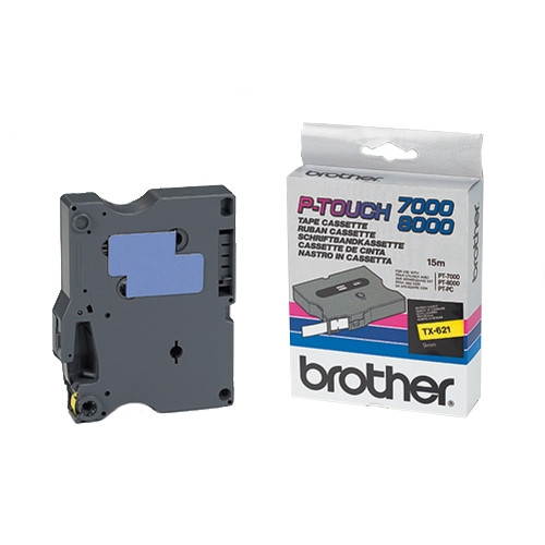 Brother TX-621 black on yellow tape, 9mm (original Brother) TX621 080272 - 1