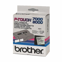 Brother TX-M51 matte black on transparent tape, 24mm (original Brother) TXM51 080298