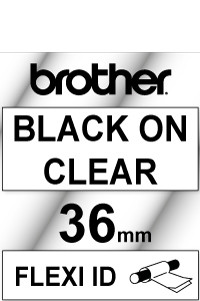 Brother TZe-FX161 Flexi ID black on transparent tape, 36mm (original Brother) TZ-FX161 080810 - 1