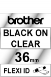 Brother TZe-FX161 Flexi ID black on transparent tape, 36mm (original Brother) 080810 - 1