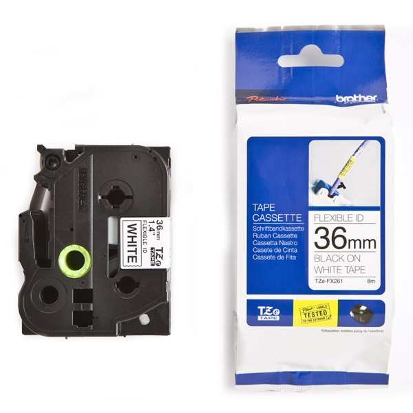 Brother TZe-FX261 Flexi ID black on transparent tape, 36mm (original Brother) TZeFX261 080822 - 1