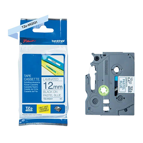 Brother TZe-MQ531 black on pastel blue tape, 12mm (original Brother) TZEMQ531 080870 - 1