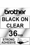 Brother TZe-S161 extra adhesive black on transparent tape, 36mm (original Brother) 080666 - 1