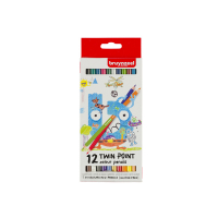 Colouring pencils | Bruynzeel Kids Twin Point | 12-pack 231000