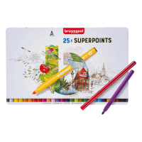 Bruynzeel Expression felt-tip pens in metal box with eraser (25-pack) 60324025 231014