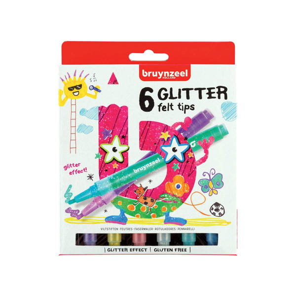 Bruynzeel Kids Glitter felt-tip pens (6-pack) 60126006 231006 - 1