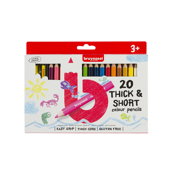 Bruynzeel Kids Thick & Short colouring pencils (20-pack) 60112020 231003 - 1