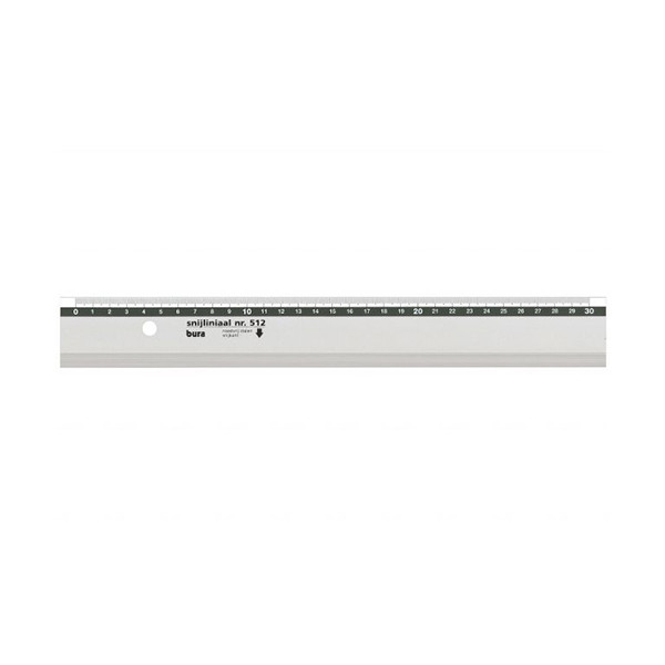 Aluminum cutting ruler (30cm) | Bura 512 221395 - 1