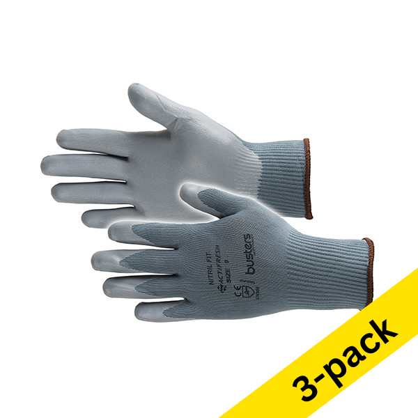 Busters Nitrile Fit work gloves, size L | 3-pack SBU00067 - 1