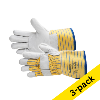 Busters leather work gloves, size XL | 3-pack
