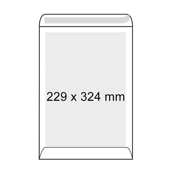 C4 board back envelope 229 x 324mm | white self-adhesive | Raadhuis | 10-pack 209102 - 2
