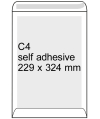 C4 board back envelope 229 x 324mm | white self-adhesive | Raadhuis | 100-pack 209104 - 1