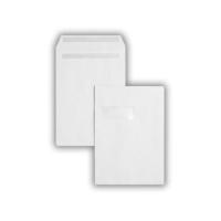 C4 envelope with window on left 229 x 324mm | white peel and seal | Kestrel | 250-pack 520096