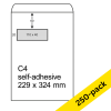 C4 envelope with window on left 229 x 324mm | white self-adhesive | 123ink | 250-pack 300947 - 1