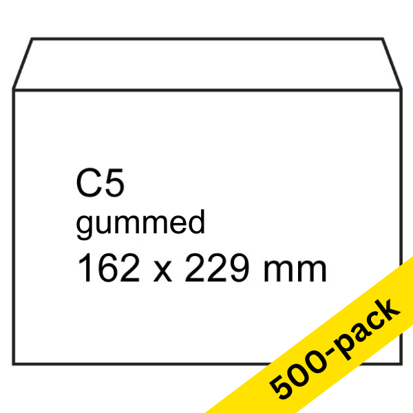 C5 envelope 162 x 229mm | white gummed | 123ink | 500-pack 300925 - 2