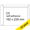 C5 envelope 162 x 229mm | white self-adhesive | 123ink | 10-pack