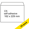 C5 envelope 162 x 229mm | white self-adhesive | 123ink | 25-pack 300926 - 1