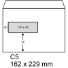 C5 envelope with window on left 162 x 229mm | white gummed | 123ink | 500-pack 300928 - 2