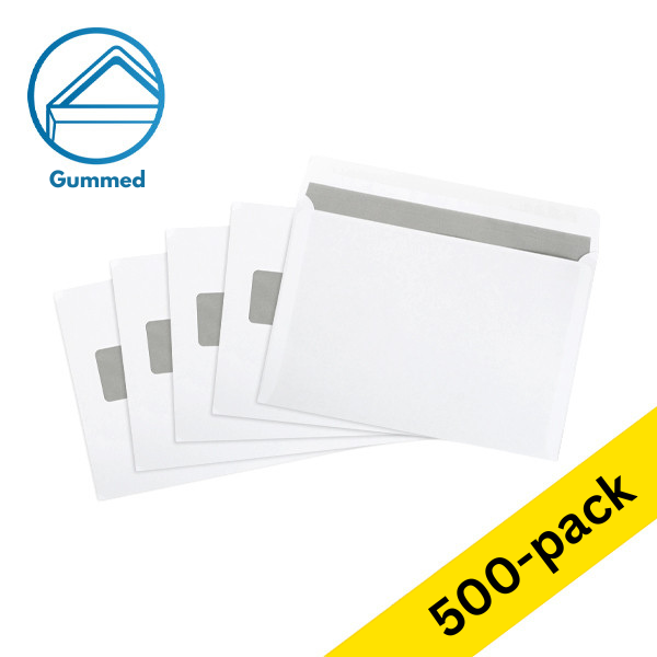 C5 envelope with window on left 162 x 229mm | white gummed | 123ink | 500-pack 300928 - 1
