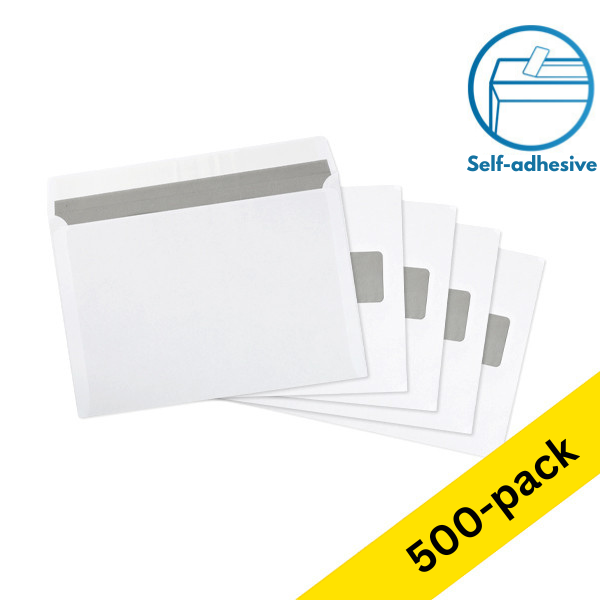 C5 envelope with window on right 162 x 229mm | white self-adhesive | 123ink | 500-pack 300931 - 1