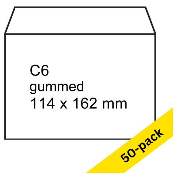 C6 envelope 114 x 162mm | white gummed | 123ink | 50-pack 300898 - 1