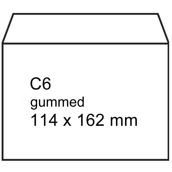 C6 envelope 114 x 162mm | white gummed | 123ink | 500-pack 300900 - 2