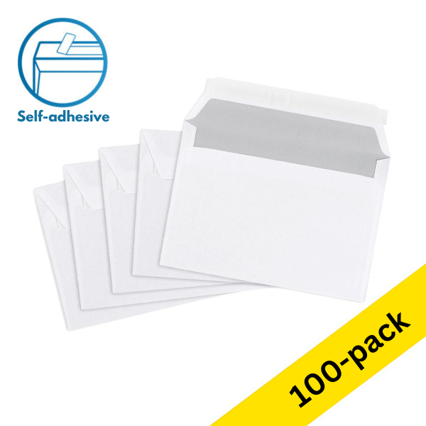 C6 envelope 114 x 162mm | white self-adhesive | 123ink | 100-pack 300903 - 1