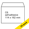 C6 envelope 114 x 162mm | white self-adhesive | 123ink | 25-pack 300901 - 2