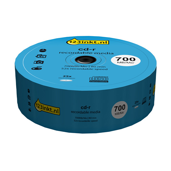 CD-R 80 min. | 123ink | 25-pack 301224 - 1