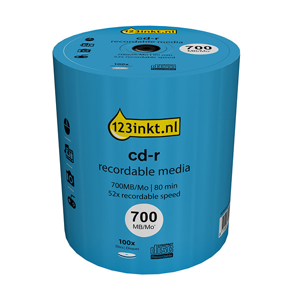 CD-R 80 min. (spindle) | 123ink | 100-pack 301226 - 1
