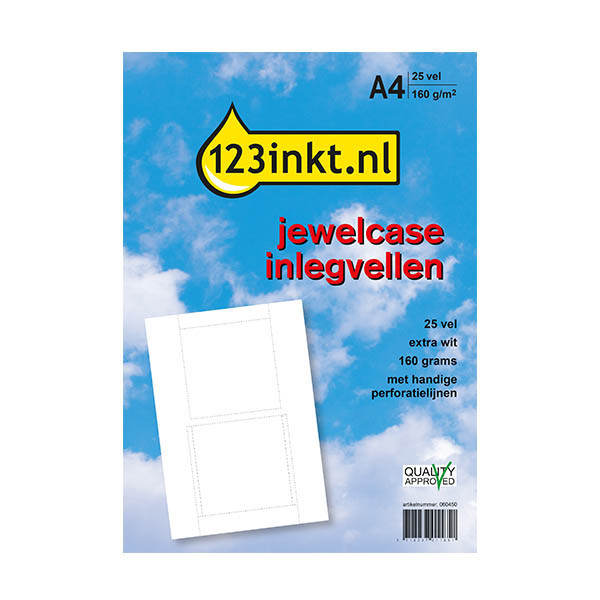 CD jewel case inserts | 123ink | 25 sheets 060450 - 1