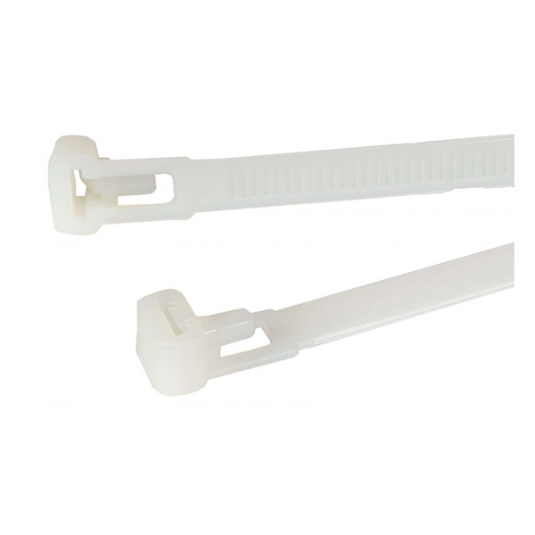 Cable ties | tiewrap (white, resealable) | 200 x 7.6mm | 100-pack 399552 - 2