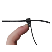 Cable ties / tiewrap (black, resealable) | 200 x 7.6mm | 100-pack 399555