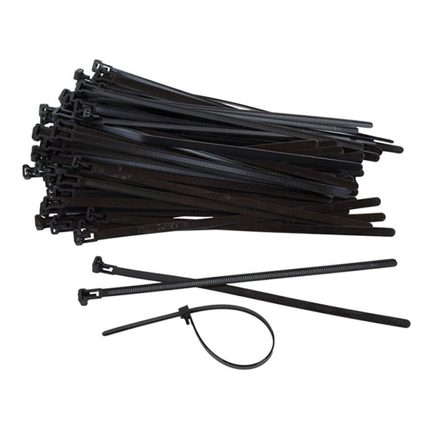 Cable ties / tiewrap (black, resealable) | 305 x 4.8mm | 100-pack 399548 - 2
