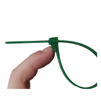 Cable ties / tiewrap (green, resealable) | 100 x 7.6mm | 100-pack 399549