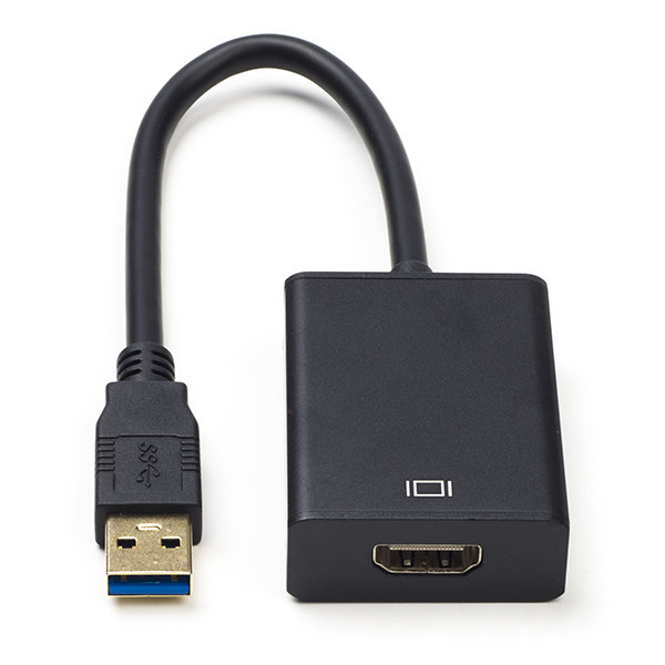 Cablexpert USB-A to HDMI black adapter, 0.15m K070601011 - 1