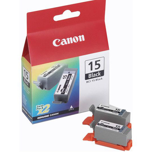 Canon BCI-15BK black ink cartridge 2-pack (original Canon) 8190A002 014040 - 1