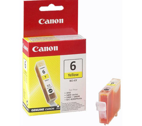 Canon BCI-6Y yellow ink cartridge (original Canon) 4708A002 011460 - 1